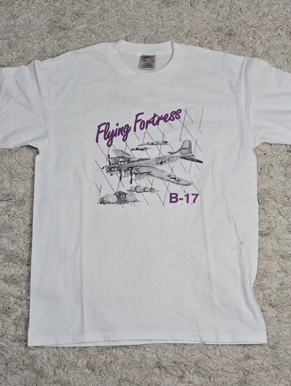 VTG 90s Flying Fortress B-17 Graphic Tee XL